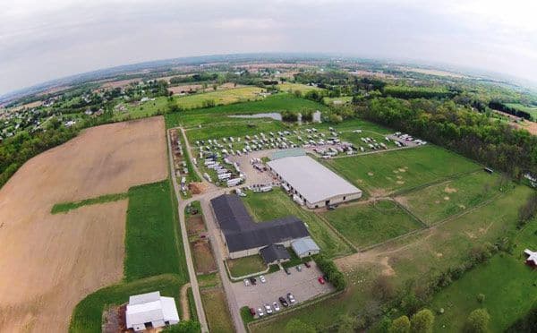 Aerial View of Rodeo Run Stables Near Downtown Columbus, Ohio