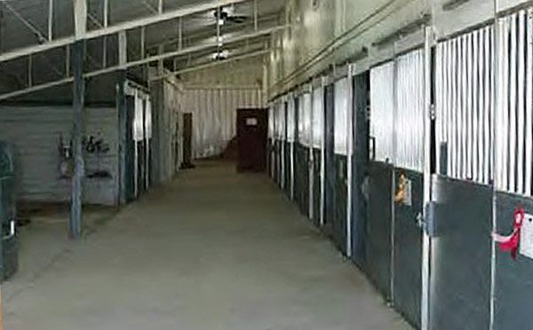 Interior View of Stables in Barn.